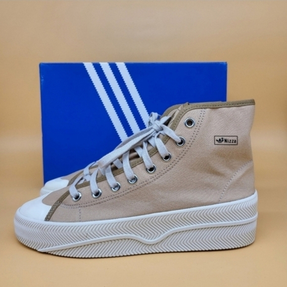 New Adidas Nizza 2 Platform 'Pale Nude' Men's Shoes Size 9.5